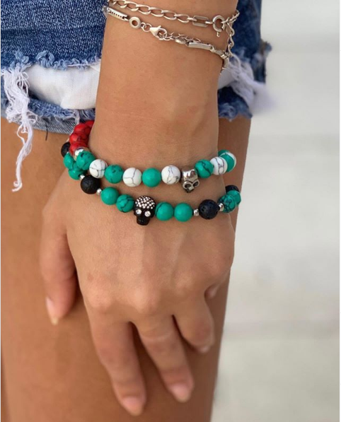 Byzylyk me Gure Bali Turquoise & Kafke Gold