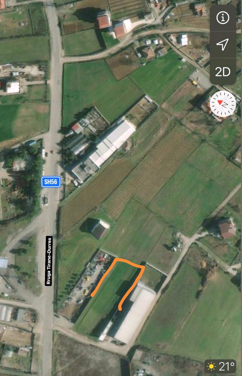 TIRANE Shes 1000 m2 truall ne Peze Vogel  