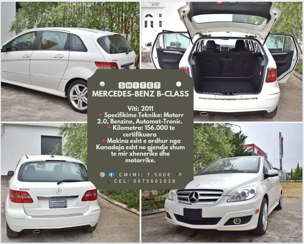 SHITET MERCEDESBENZ BCLASS 