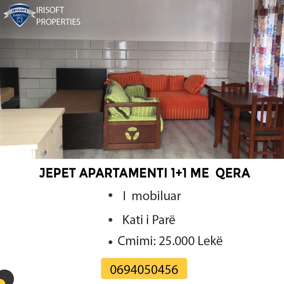 Jepet apartament me qera 1+1 Jepet apartament me qera 1+1