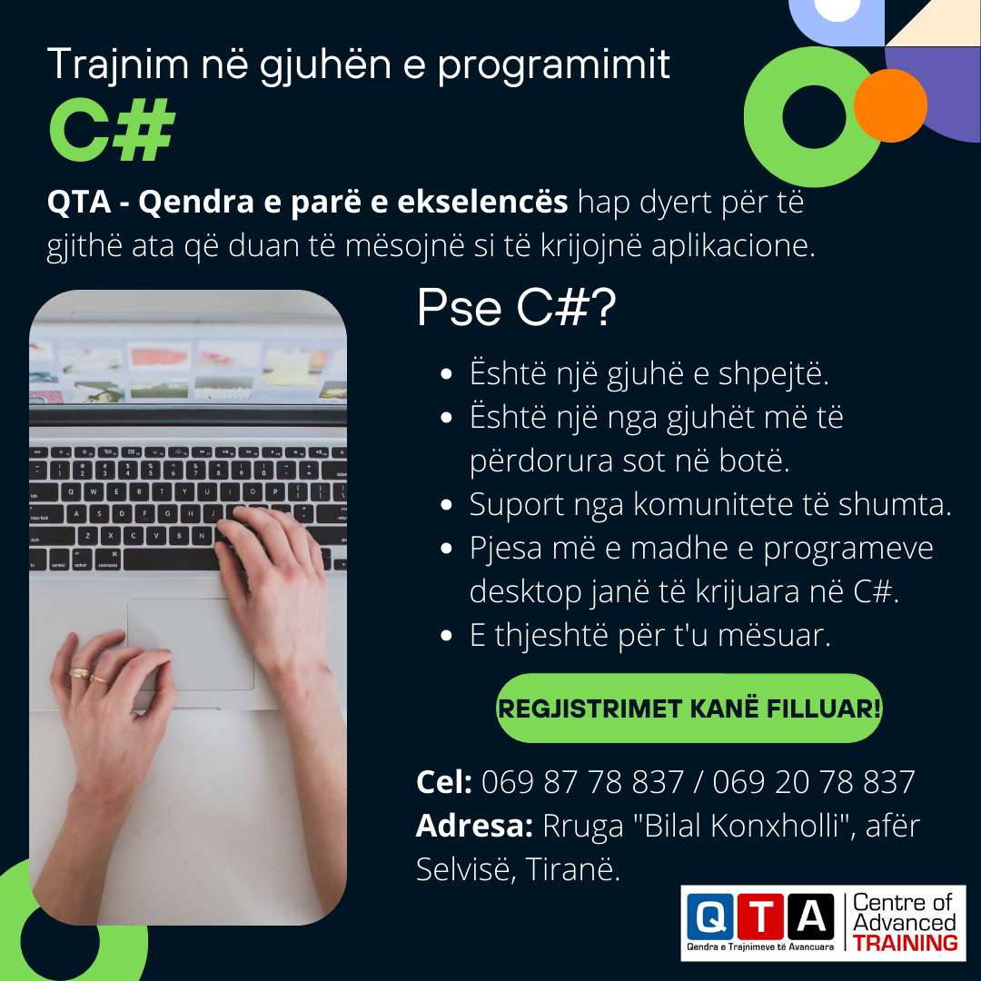 Trajnim profesional ne gjuhen C Sharp Trajnim profesional ne gjuhen C Sharp