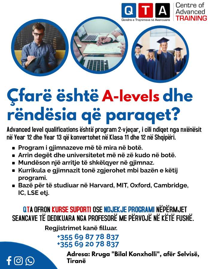 QTA Kurse ne programin internacional A Level QTA Kurse ne programin internacional A Level