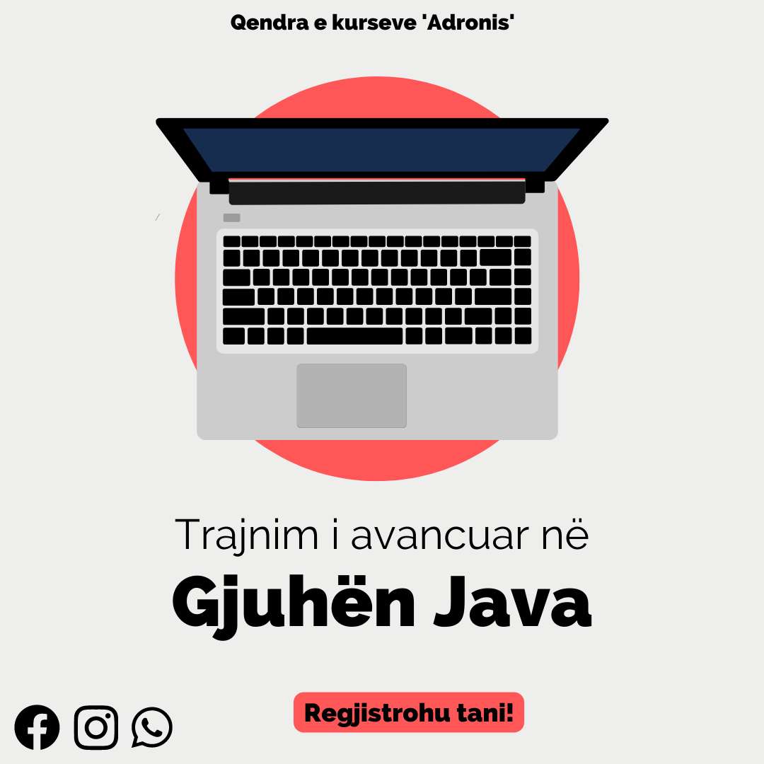 PROGRAMIM  Trajnim i avancuar ne gjuhen Java