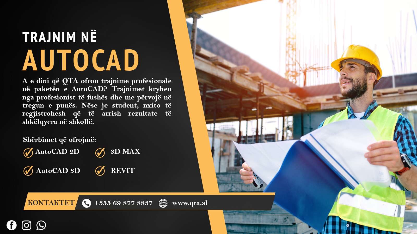 QTA Trajnim profesional ne AutoCAD dhe Revit QTA Trajnim profesional ne AutoCAD dhe Revit