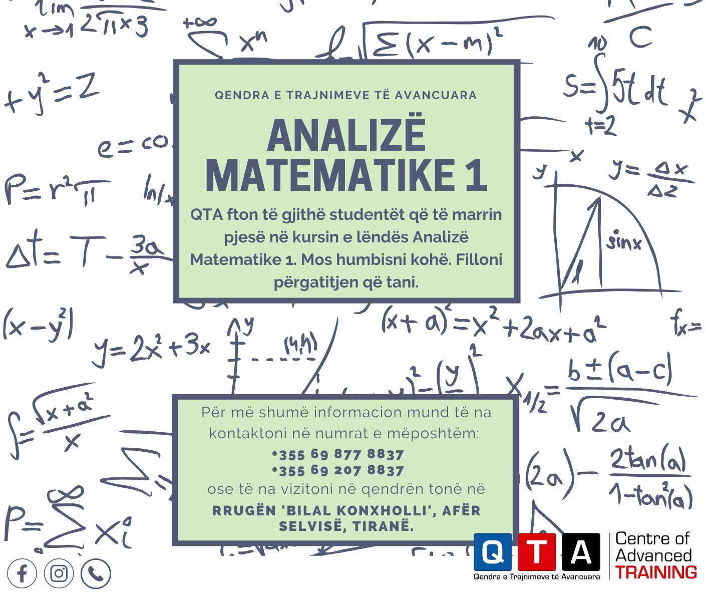 QTA Kurse ne Analize Matematike 1 QTA Kurse ne Analize Matematike 1
